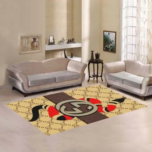 Gucci snake brown Rectangle Rug Door Mat Luxury Home Decor Area Carpet Fashion Brand