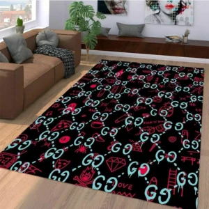 Gucci multicolor Rectangle Rug Door Mat Area Carpet Home Decor Luxury Fashion Brand