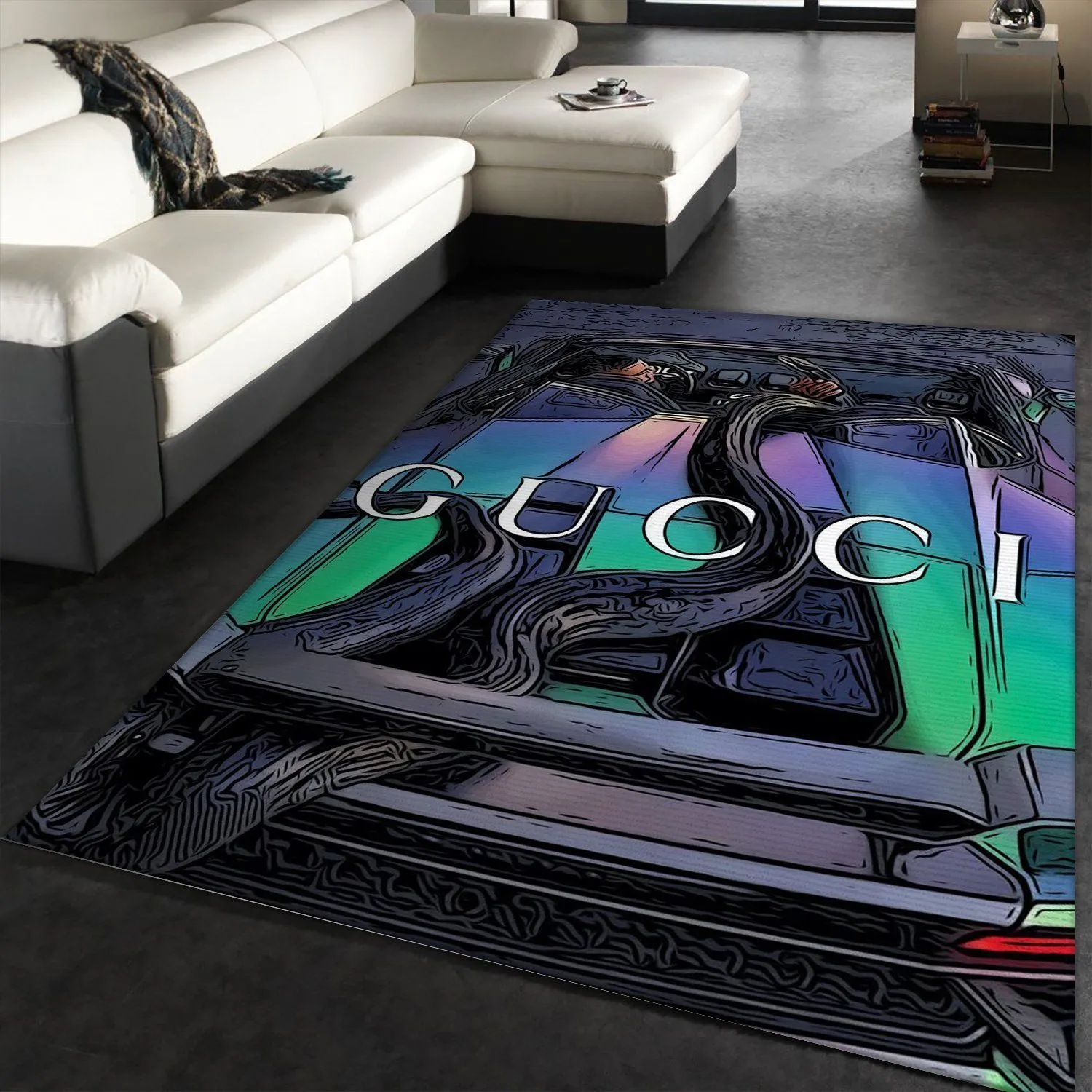 Gucci Rectangle Rug Area Carpet Home Decor Fashion Brand Luxury Door Mat