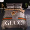 Gucci Tiger Logo Brand Bedding Set Luxury Home Decor Bedroom Bedspread