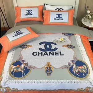 Chanel Noble Logo Brand Bedding Set Luxury Bedroom Home Decor Bedspread