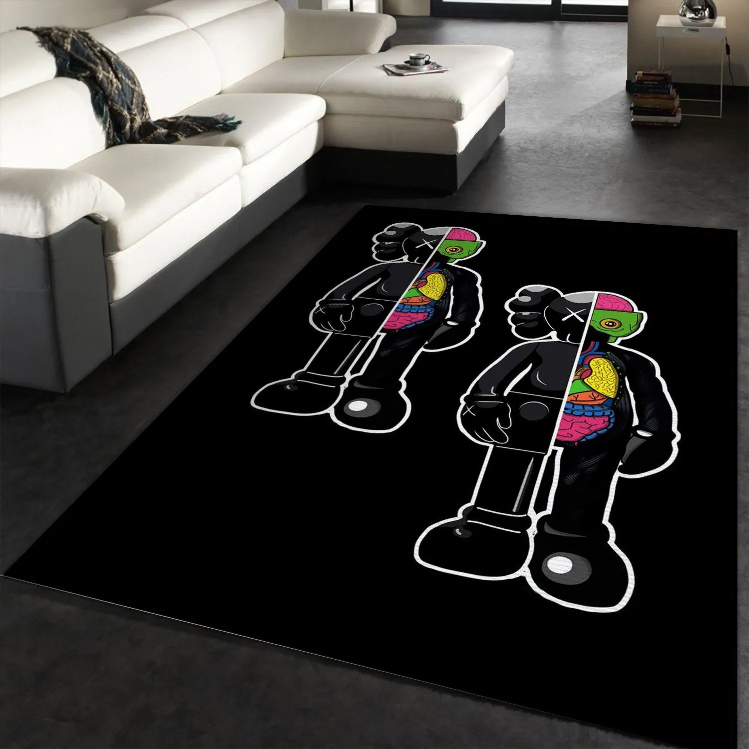 Kaws Rectangle Rug Door Mat Area Carpet Fashion Brand Home Decor Luxury
