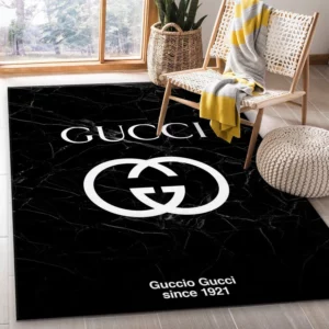 Gucci black marble marmor Rectangle Rug Door Mat Home Decor Fashion Brand Luxury Area Carpet