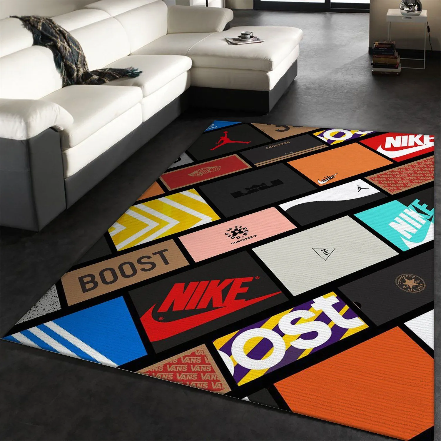 Sneaker box Rectangle Rug Door Mat Area Carpet Luxury Home Decor Fashion Brand