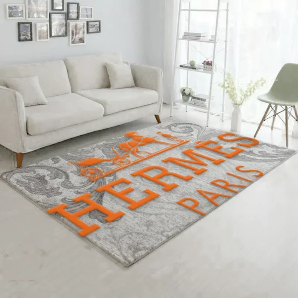 Hermes Rectangle Rug Area Carpet Door Mat Luxury Fashion Brand Home Decor