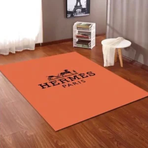 Hermes orange Rectangle Rug Luxury Area Carpet Home Decor Fashion Brand Door Mat