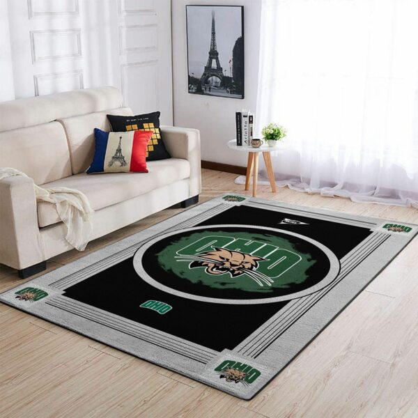 Ohio Bobcats Ncaa Team Logo Nice Type 8556 Rug Area Carpet Home Decor Living Room