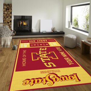 Iowa State Cyclones Ncaa Customizable Us Type 8566 Rug Living Room Home Decor Area Carpet