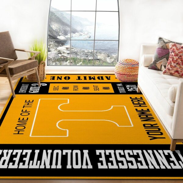 Tennessee Volunteers Ncaa Customizable Us Type 8573 Rug Area Carpet Home Decor Living Room