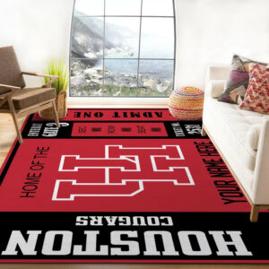 Houston Cougars Ncaa Customizable Us Type 8577 Rug Home Decor Area Carpet Living Room