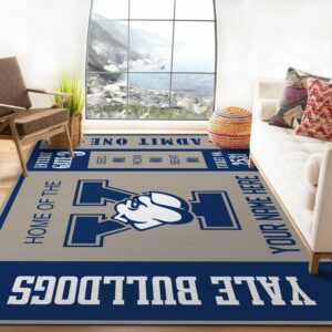 Yale Bulldogs Ncaa Customizable Us Type 8579 Rug Area Carpet Living Room Home Decor