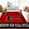 Texas Tech Red Raiders Ncaa Customizable Us Type 8581 Rug Living Room Area Carpet Home Decor