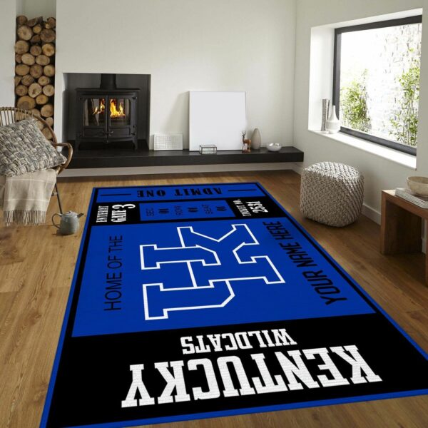 Kentucky Wildcats Ncaa Customizable Us Type 8597 Rug Area Carpet Home Decor Living Room