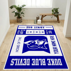 Duke Blue Devils Ncaa Customizable Us Type 8600 Rug Area Carpet Living Room Home Decor