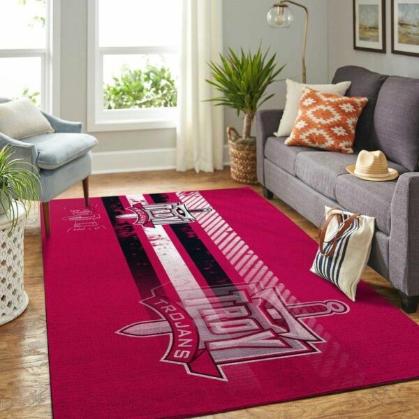 Troy Trojans Ncaa Custom Type 8606 Rug Living Room Area Carpet Home Decor