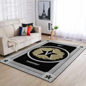 Vanderbilt Commodores Ncaa Team Logo Nice Type 8645 Rug Home Decor Area Carpet Living Room