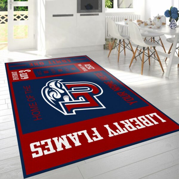 Liberty Flames Ncaa Customizable Us Type 8659 Rug Area Carpet Home Decor Living Room