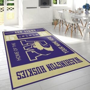 Washington Huskies Ncaa Customizable Us Type 8661 Rug Living Room Area Carpet Home Decor