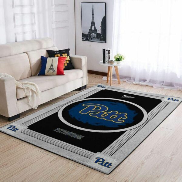 Pitt Panthers Ncaa Team Logo Custom Type 8664 Rug Area Carpet Home Decor Living Room