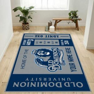 Old Dominion Monarchs Ncaa Customizable Us Type 8671 Rug Home Decor Area Carpet Living Room