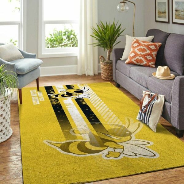 Georgia Tech Yellow Jackets Ncaa Custom Type 8673 Rug Area Carpet Home Decor Living Room