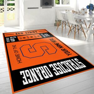 Syracuse Orange Ncaa Customizable Us Type 8688 Rug Living Room Area Carpet Home Decor