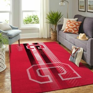 Cleveland Indians Mlb Baseball Team Logo Type 8713 Rug Area Carpet Home Decor Living Room