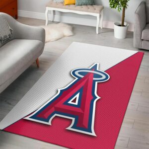 Los Angeles Angels Mlb Baseball Team Logo Type 8720 Rug Area Carpet Home Decor Living Room
