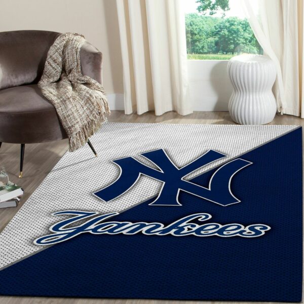 New York Yankees Mlb Baseball Team Logo Type 8729 Rug Home Decor Area Carpet Living Room