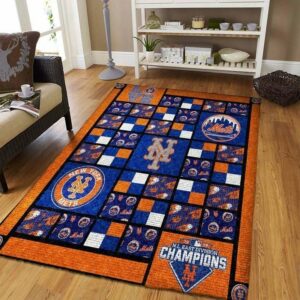 New York Mets Mlb Baseball Baseball Type 8746 Rug Area Carpet Living Room Home Decor