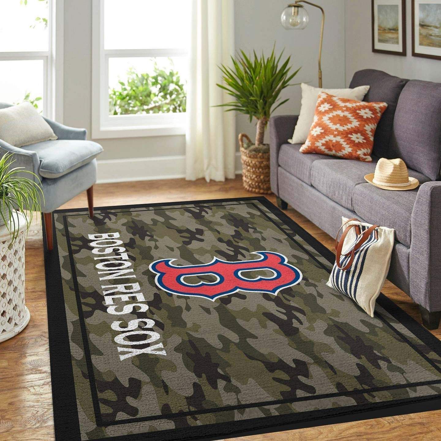 Boston Red Sox Mlb Baseball Baseball Type 8749 Rug Area Carpet Living Room Home Decor