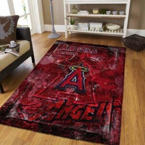 Los Angeles Angels Mlb Baseball Team Logo Type 8770 Rug Area Carpet Living Room Home Decor