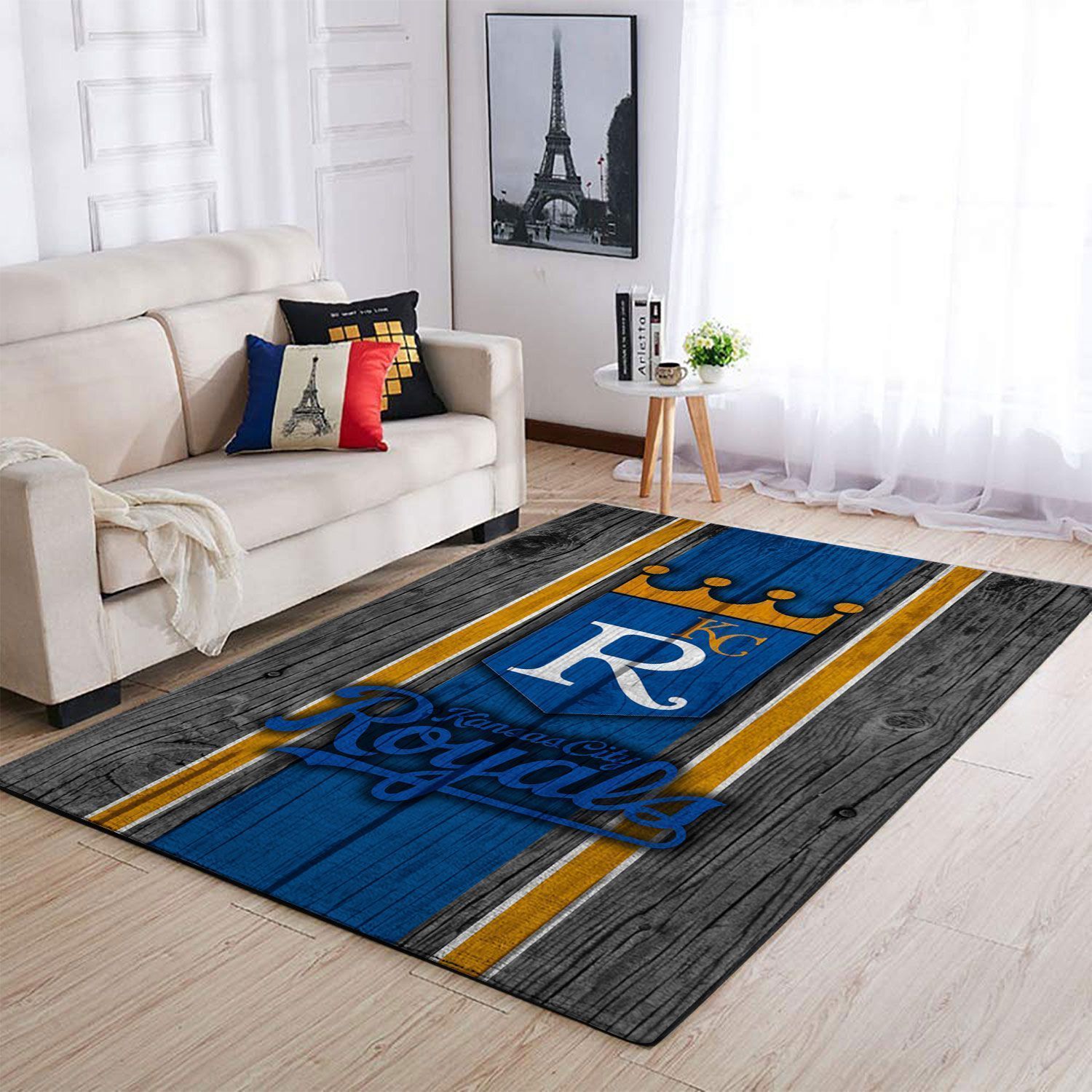 Kansas City Royals Mlb Team Logos Wooden Style Type 8776 Rug Area Carpet Living Room Home Decor