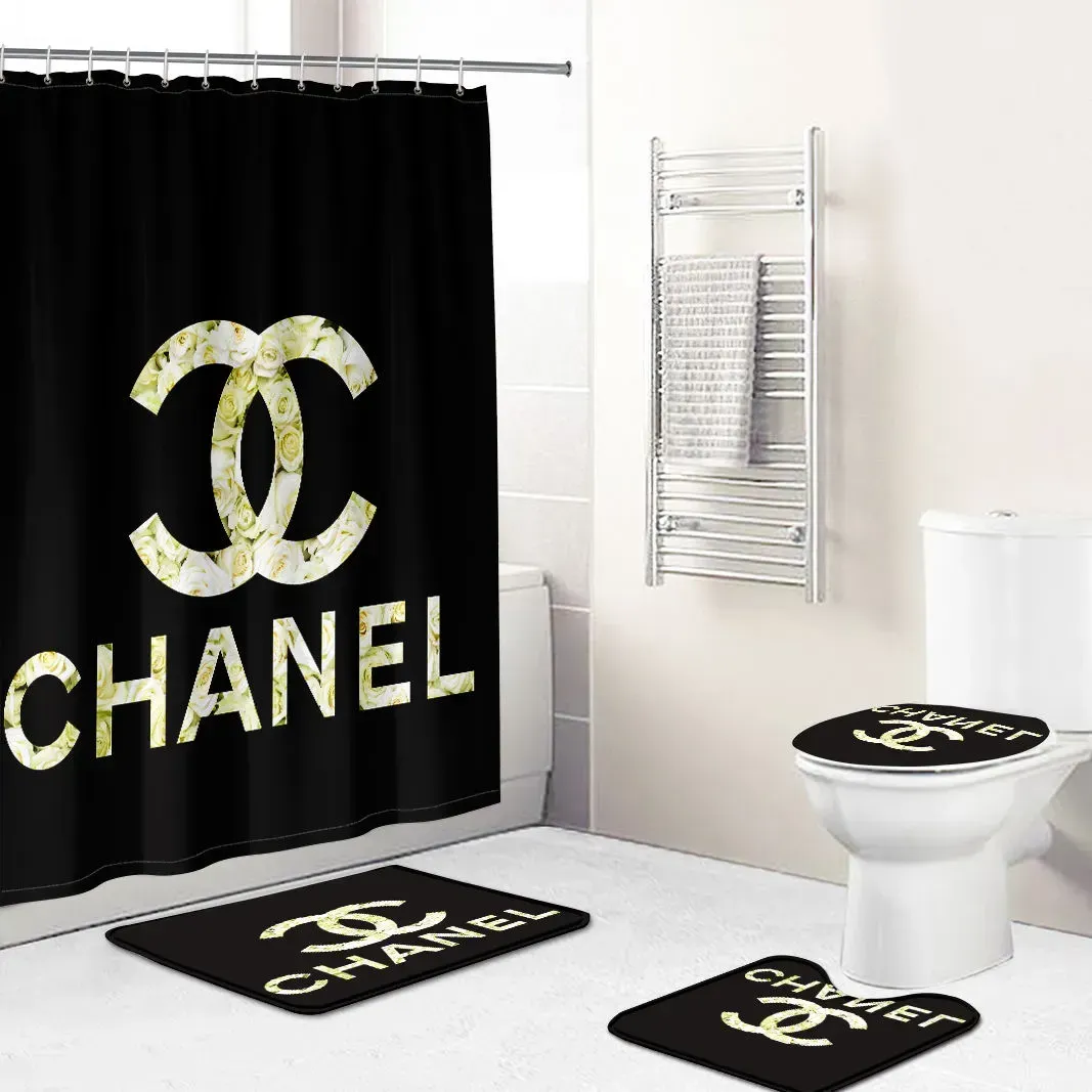 Chanel Bathroom Set Home Decor Bath Mat Luxury Fashion Brand Hypebeast