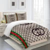 Gucci Logo Brand Bedding Set Luxury Home Decor Bedspread Bedroom