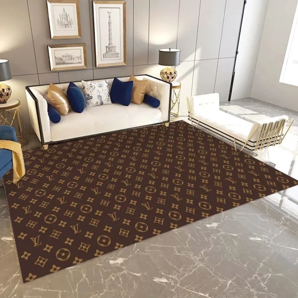 Louis Vuitton Rectangle Rug Door Mat Home Decor Area Carpet Fashion Brand Luxury