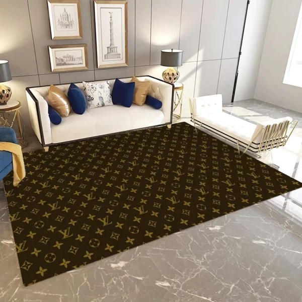Louis Vuitton Rectangle Rug Door Mat Area Carpet Home Decor Fashion Brand Luxury