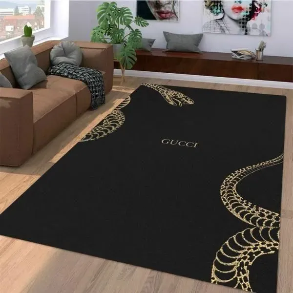 Gucci Edition Rectangle Rug Area Carpet Home Decor Door Mat Fashion Brand Luxury