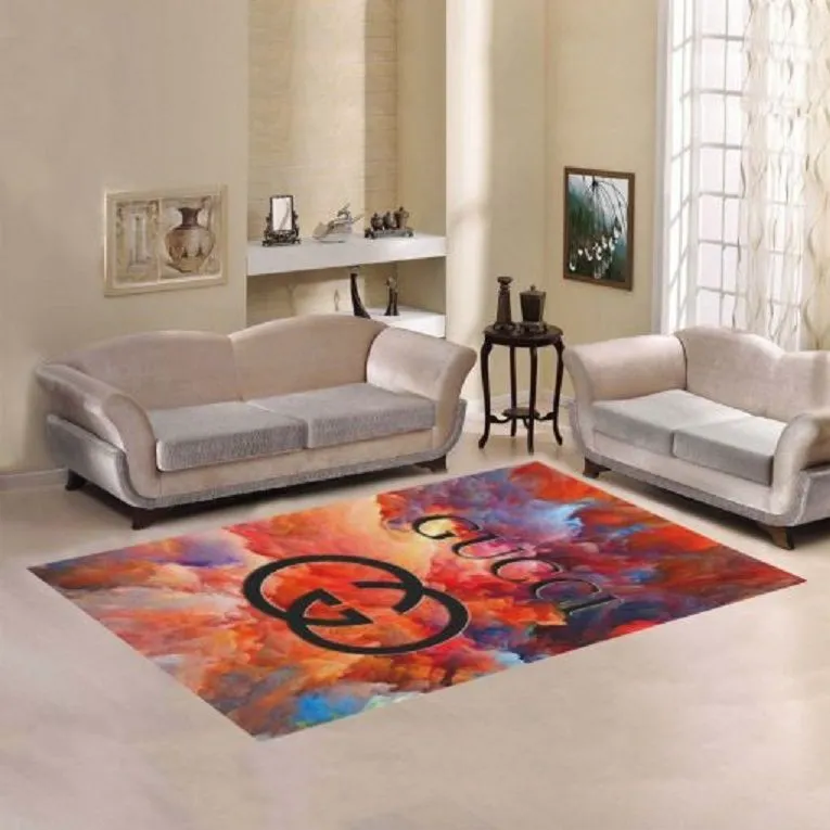 Gucci Cloudy Rectangle Rug Luxury Area Carpet Home Decor Fashion Brand Door Mat