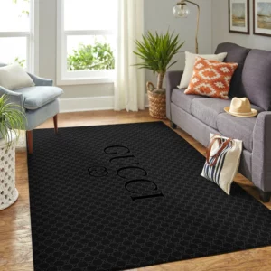 Gucci Dark Rectangle Rug Home Decor Fashion Brand Area Carpet Luxury Door Mat