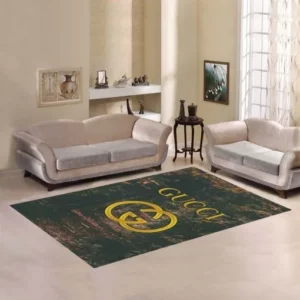 Gucci Green Rectangle Rug Fashion Brand Area Carpet Home Decor Door Mat Luxury