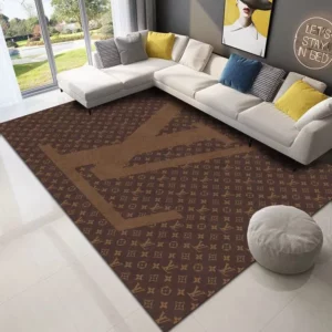 Louis Vuitton LV Monogram Rectangle Rug Fashion Brand Luxury Home Decor Door Mat Area Carpet