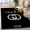 Gucci Black Marble Marmor Rectangle Rug Door Mat Area Carpet Luxury Fashion Brand Home Decor