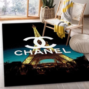 Chanel Rectangle Rug Area Carpet Luxury Fashion Brand Door Mat Home Decor
