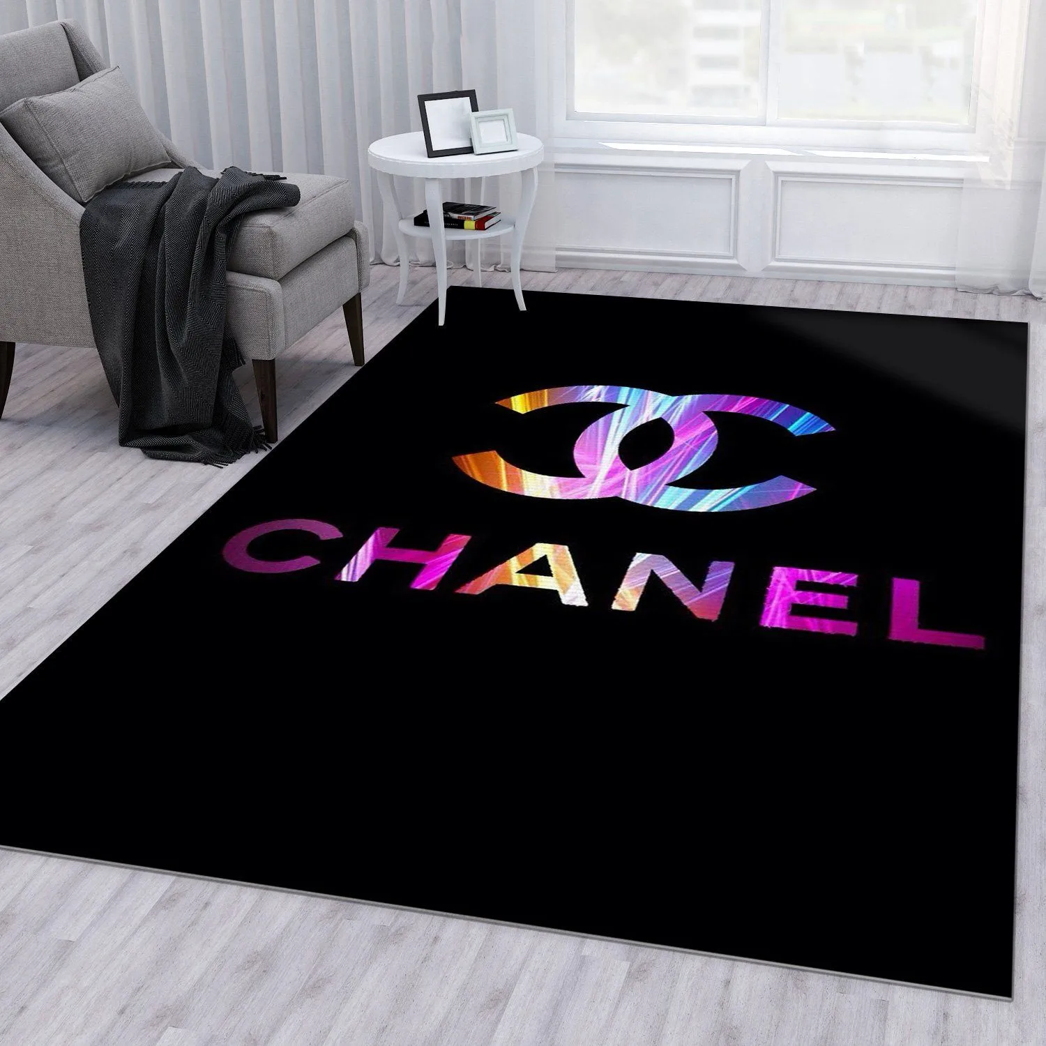 Chanel Rectangle Rug Area Carpet Door Mat Fashion Brand Home Decor Luxury