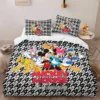 Louis Vuitton Mickey Mouse Logo Brand Bedding Set Luxury Bedspread Bedroom Home Decor
