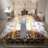 Versace Leopard Logo Brand Bedding Set Bedroom Bedspread Luxury Home Decor