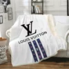 Louis Vuitton White Fleece Blanket Home Decor Luxury Fashion Brand
