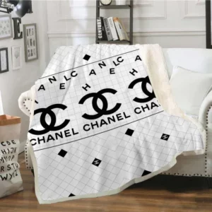 Chanel White Fleece Blanket Luxury Home Decor Fashion Brand