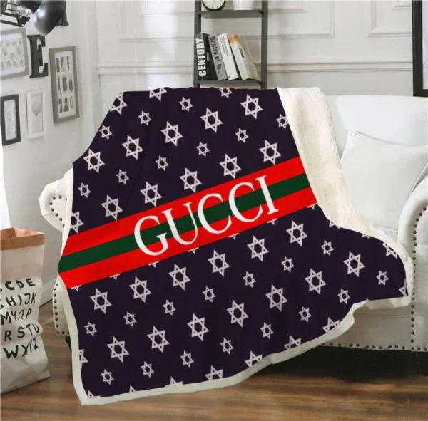 Gucci Fleece Blanket Fashion Brand Home Decor Luxury